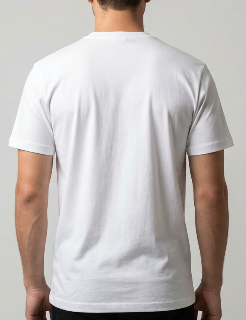 Cotton Rich Solid Half Sleeve Round Neck T-Shirt - White