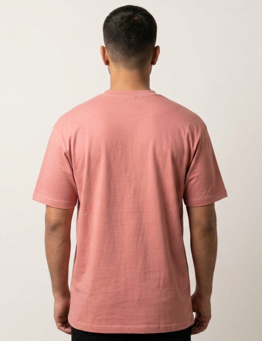 Cotton Rich Solid Half Sleeve Round Neck T-Shirt - Dusty Rose
