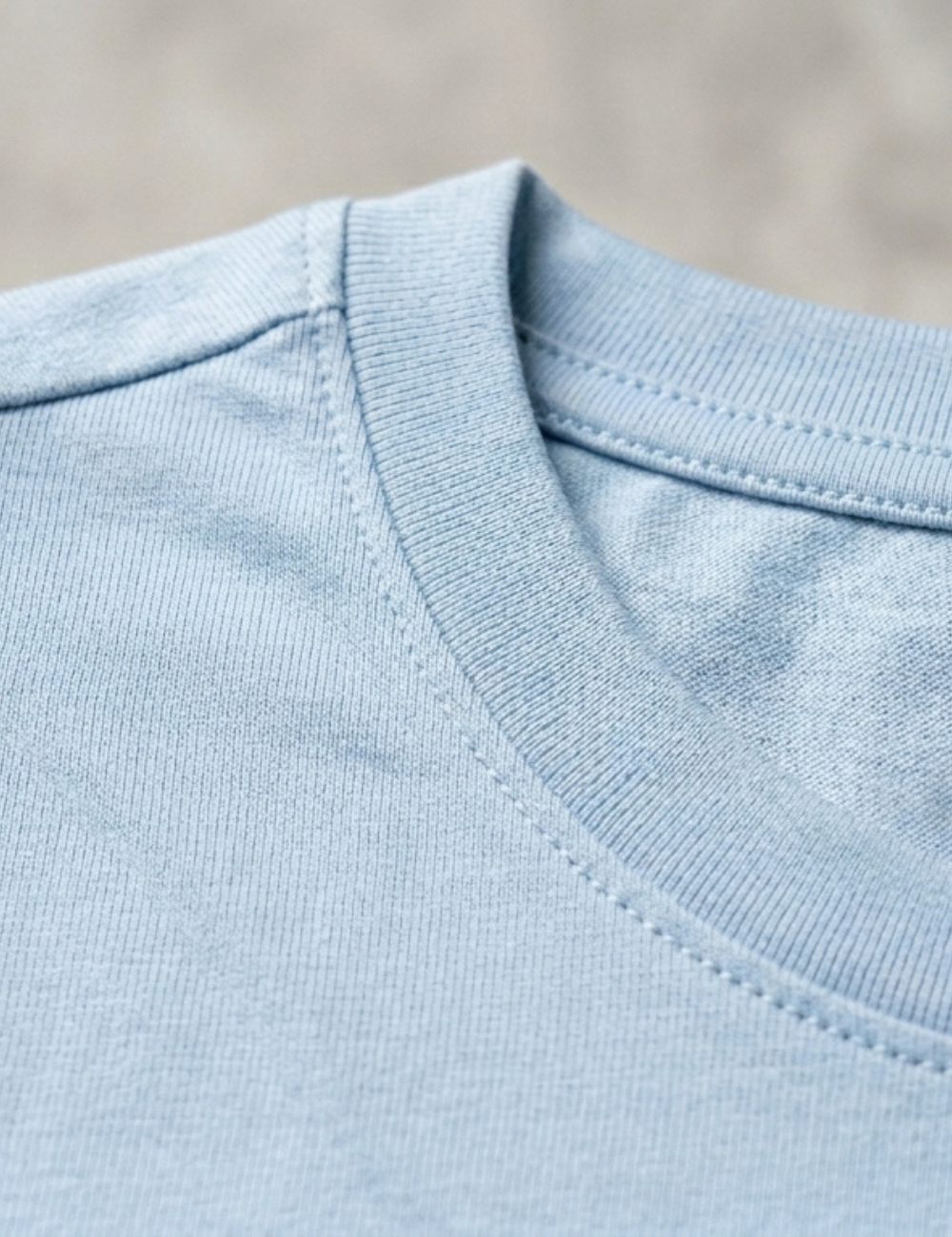 Cotton Rich Solid Half Sleeve Round Neck T-Shirt - Cool Blue