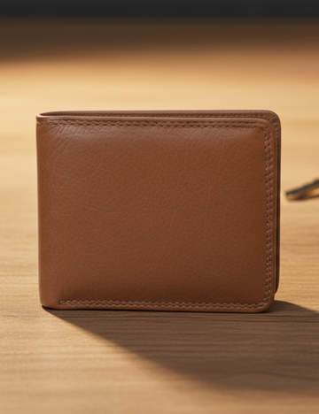 Kanon Leather Bi-fold Wallet in Tan