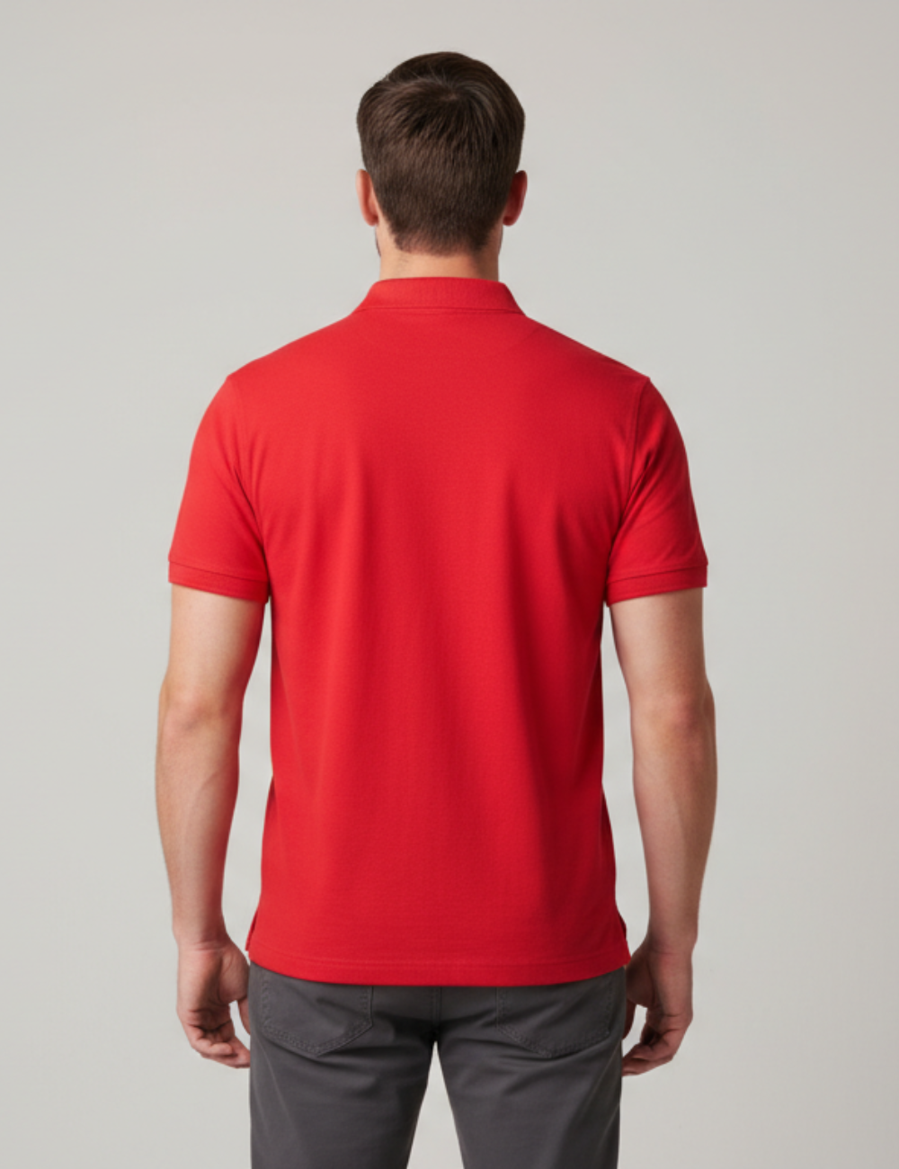 Cotton Rich Solid Half Sleeve Polo T-Shirt - Red
