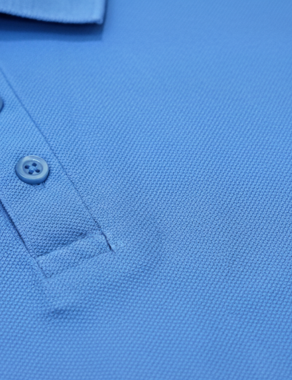 Cotton Rich Solid Half Sleeve Polo T-Shirt - Sky Blue