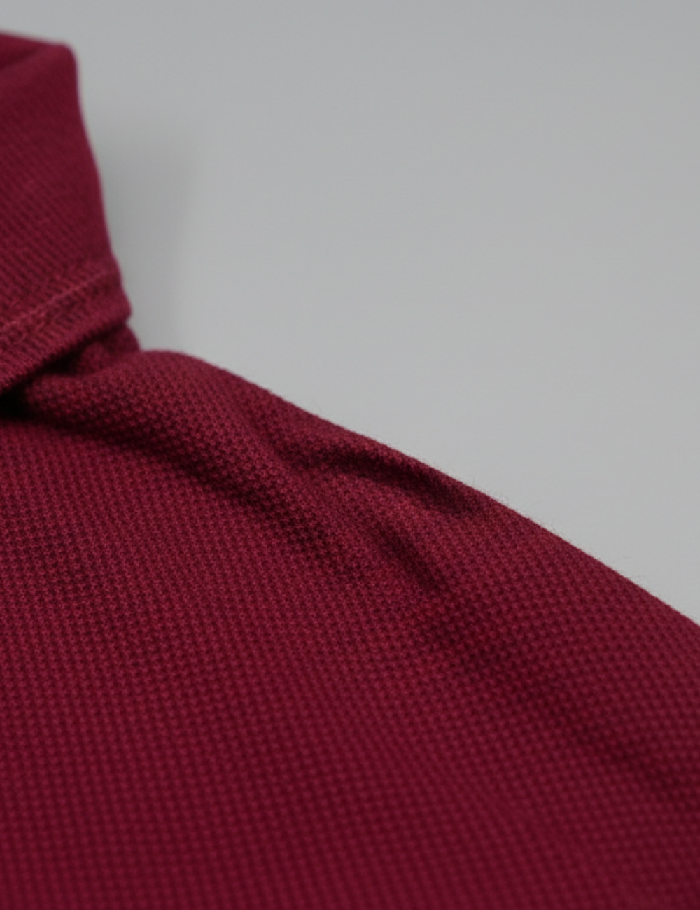 Cotton Rich Solid Half Sleeve Polo T-Shirt - Maroon