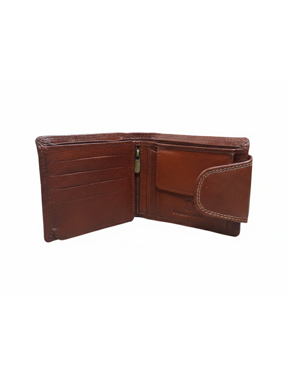 Kanon Leather Bi-fold Wallet in Brown