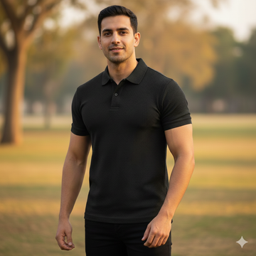 Polo Black Printed T-Shirt