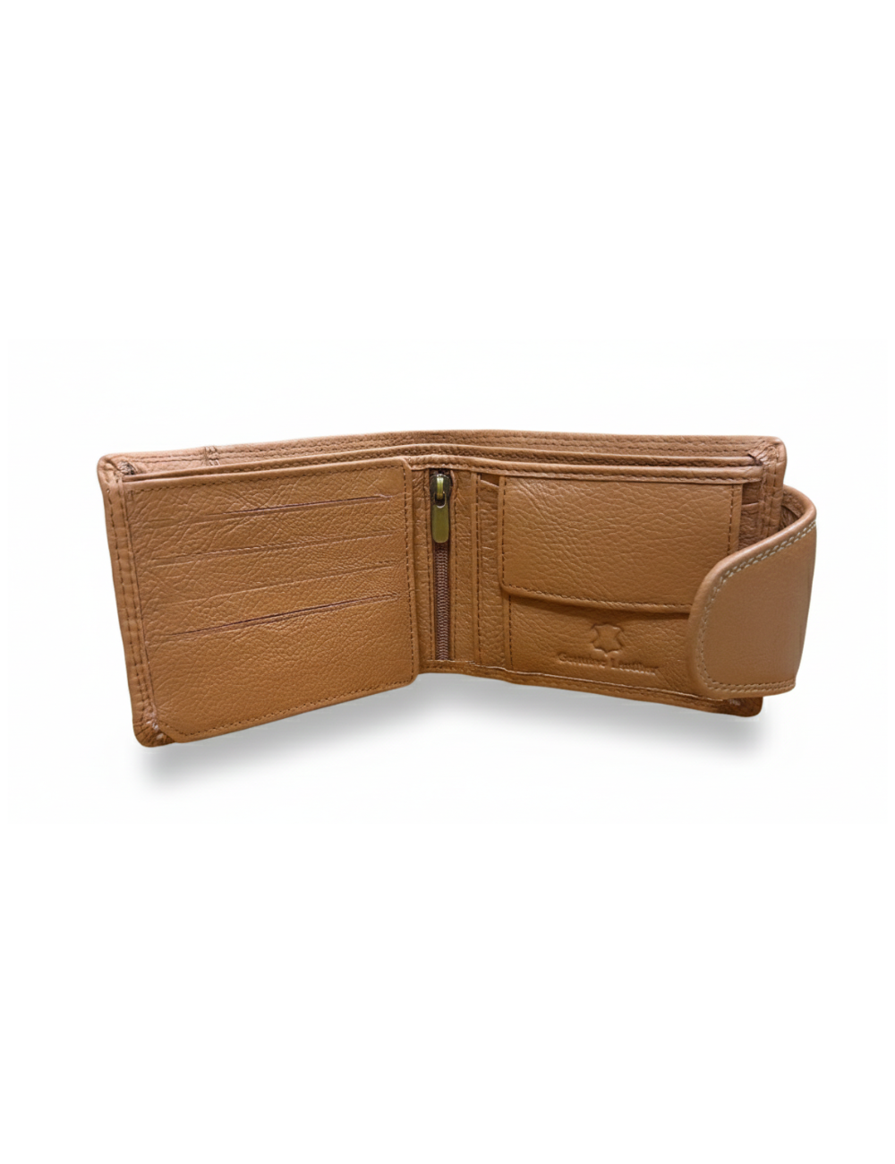 Kanon Leather Bi-fold Wallet in Mango_Tan