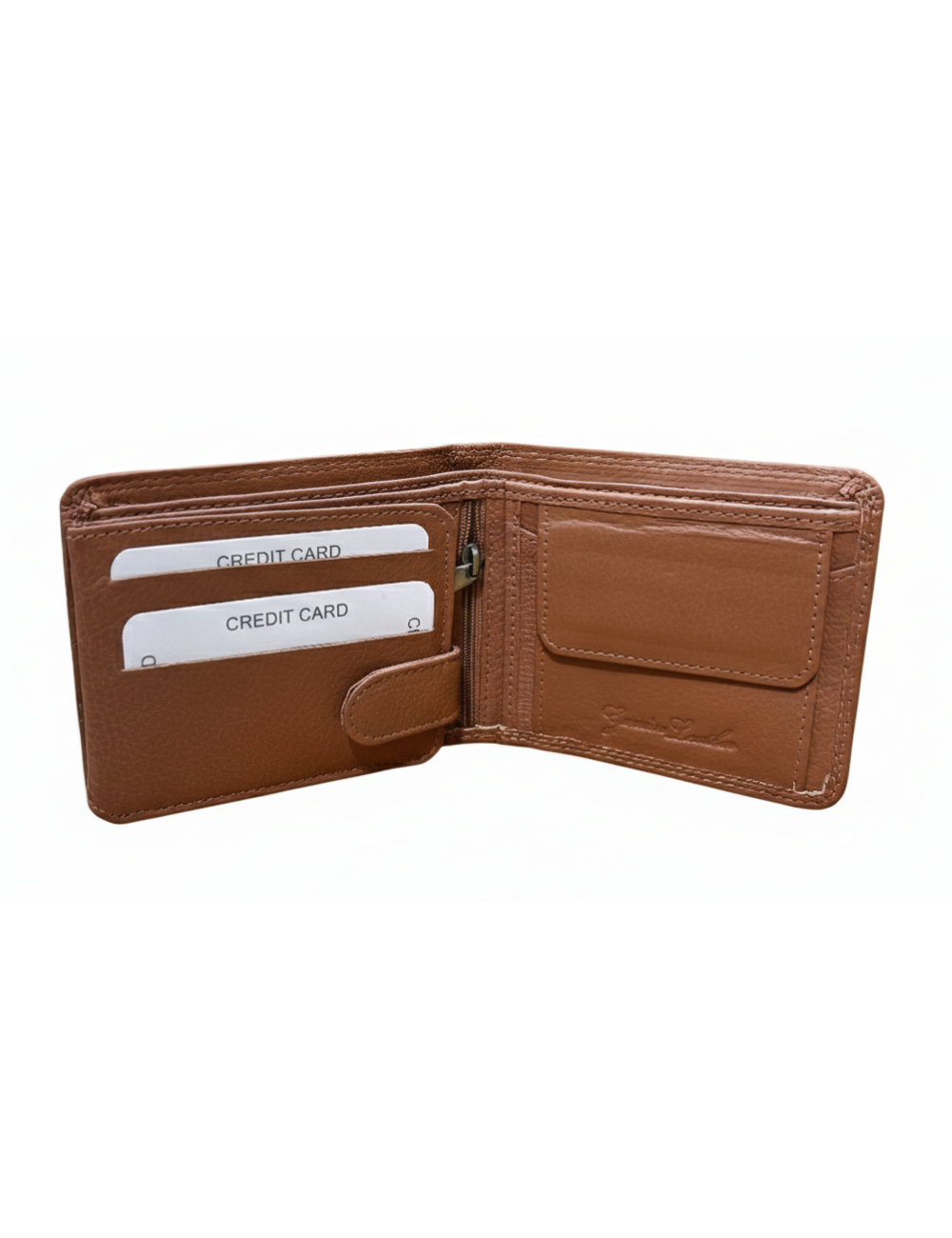 Kanon Leather Bi-fold Wallet in Tan